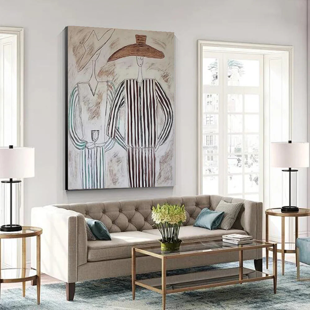 Handmade Figure Canvas Art