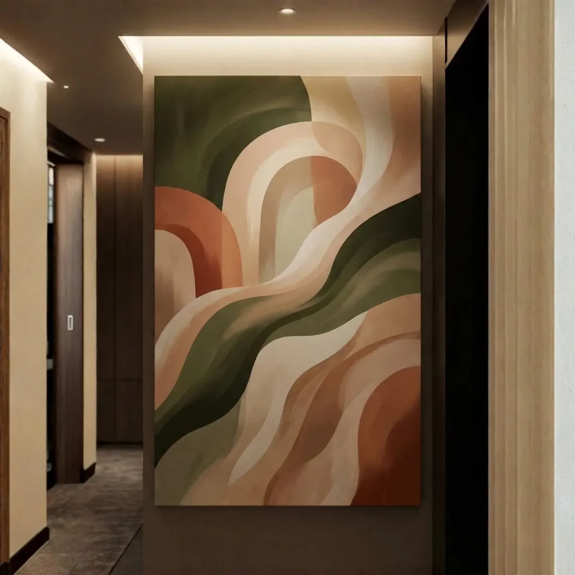 Earth Tone Abstract Print