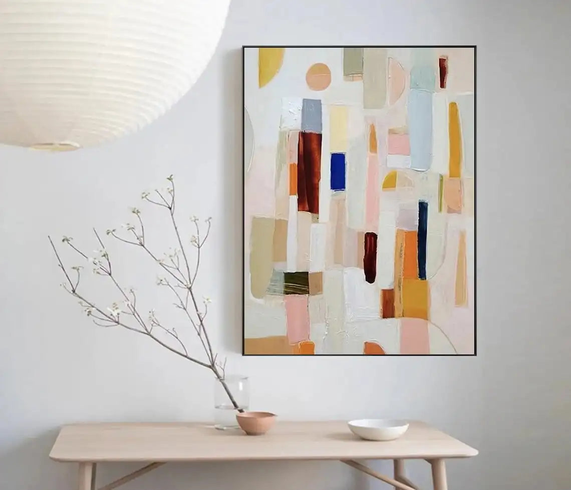 Green Bauhaus Block Art