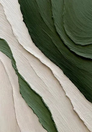Gold Green Abstract Canvas