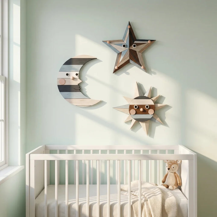 Rustic Sun Moon Decor