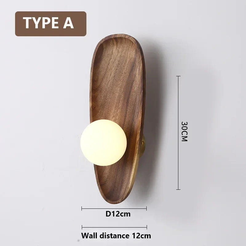 Nordic Wood Wall Lamp
