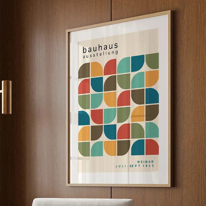 Bauhaus Rainbow Canvas Art