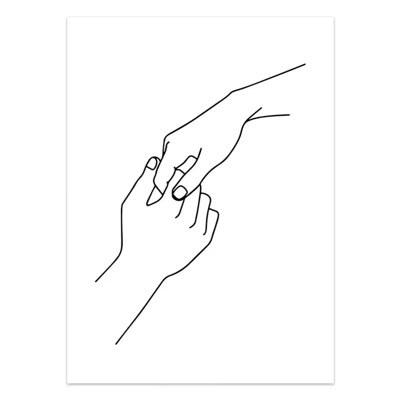 Couple Line Canvas Art