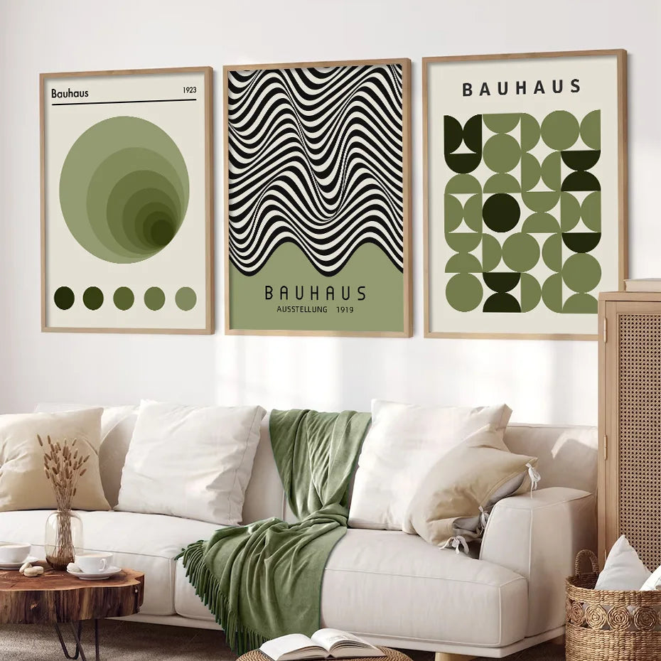 Green Bauhaus Wall Print