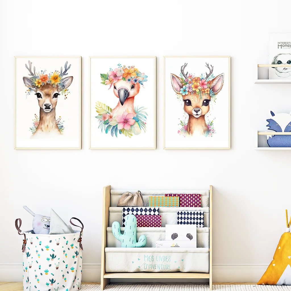 Woodland Animal Nursery Canvas