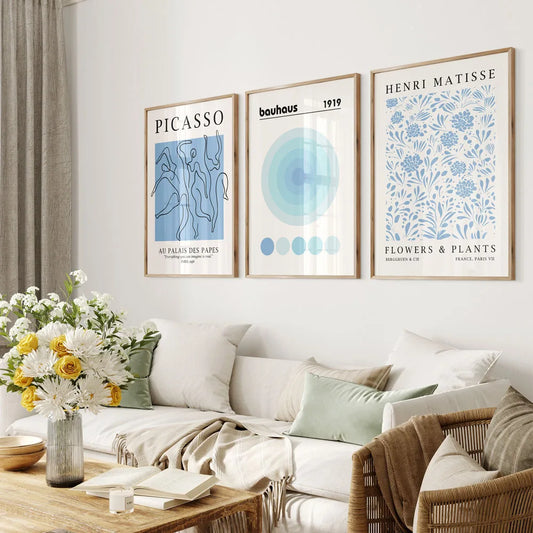 Blue Flower Market Canvas